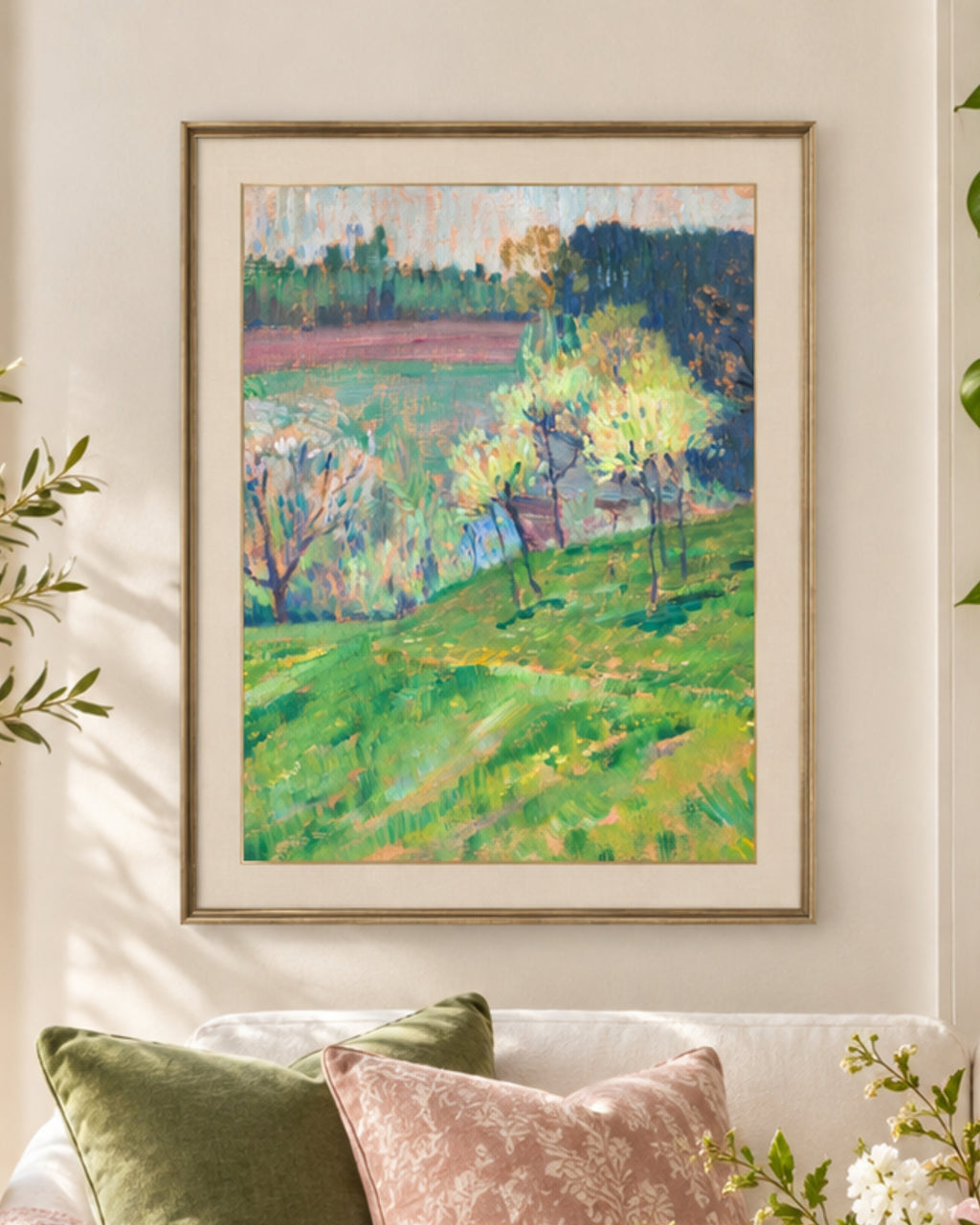 Spring by the Water — Colorful Landscape Art Print