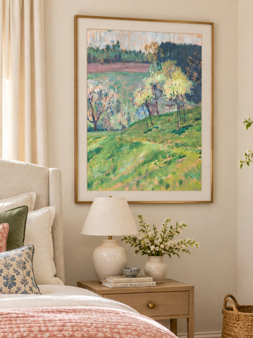 Spring by the Water — Colorful Landscape Art Print