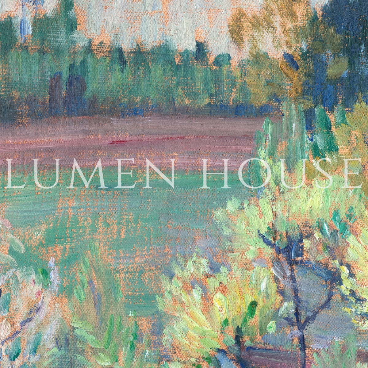 Spring by the Water — Colorful Landscape Art Print